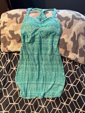 Women's Teal Patterned Dress
